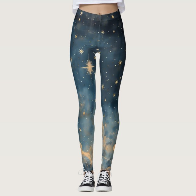 Leggings Ropa Activa Celestial Golden Twilight Sky (Anverso)