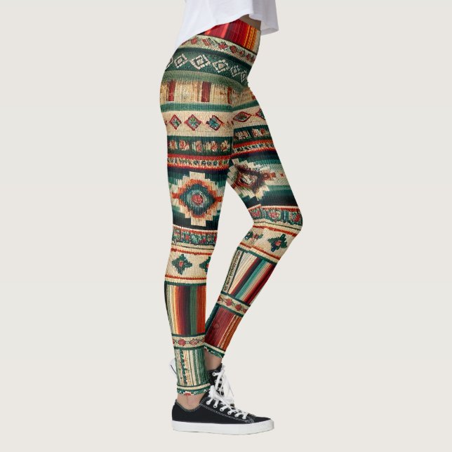 LEGGINGS ROPA ACTIVA CON ESTILO HISPÁNICO “OAXACA” (Derecha)