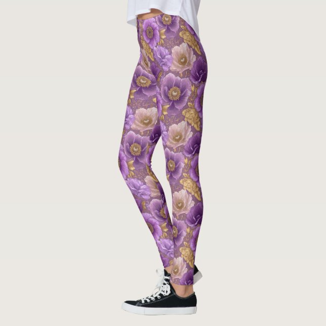 Leggings Ropa Activa de Flor de Anémonas Regalo Temático de (Izquierda)