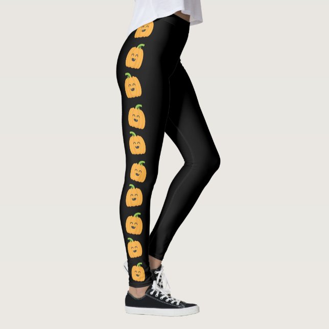 Leggings Ropa de Chica de patrón de calabaza de Halloween (Derecha)