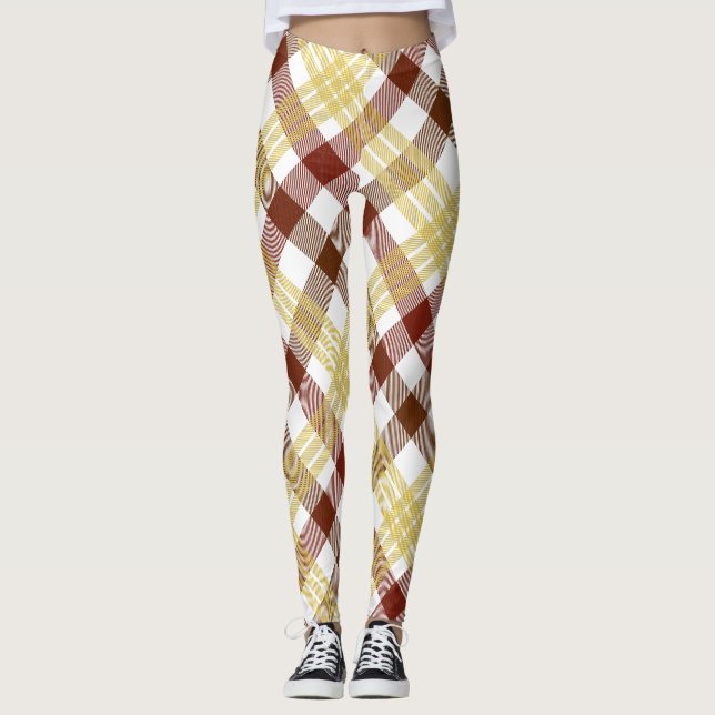 Leggings Ropa de cuadros escoceses de gingham de verano par (Anverso)
