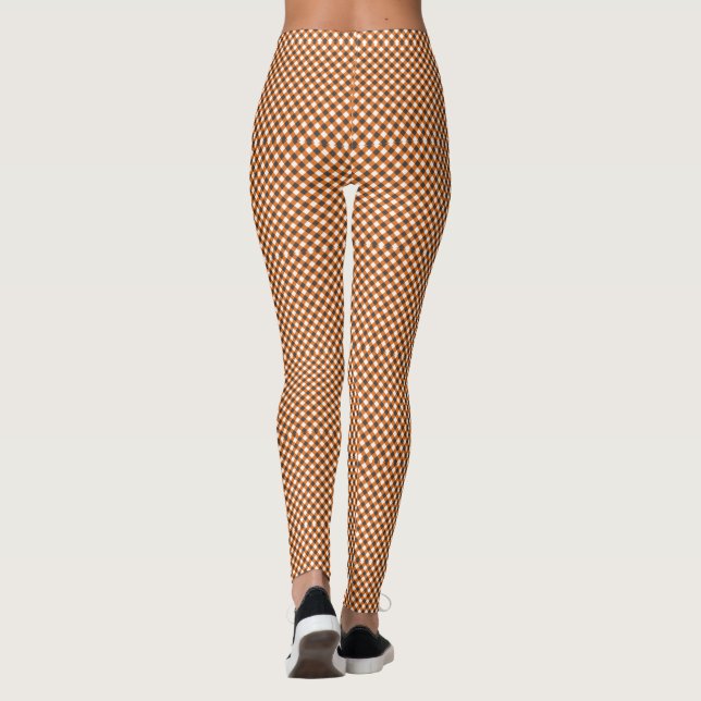 Leggings Ropa de cuadros gingham de verano para mujeres (Reverso)