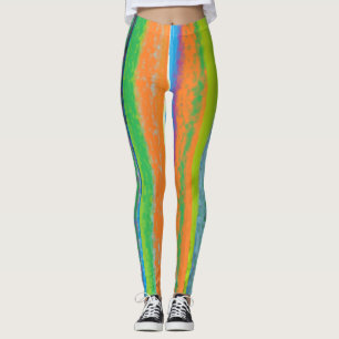 Leggings Ropa de entrenamiento para mujeres verde naranja r