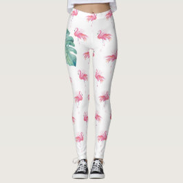 Leggings Ropa de flamenco rosa tropical