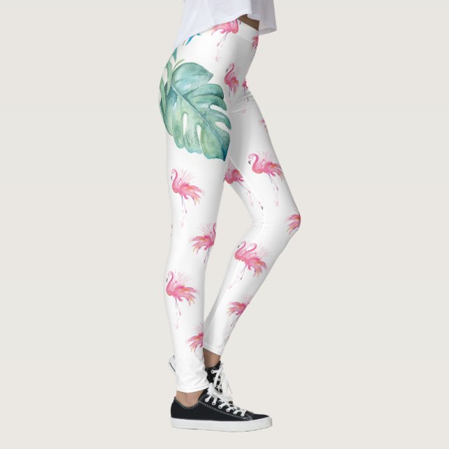 Leggings Ropa de flamenco rosa tropical (Derecha)