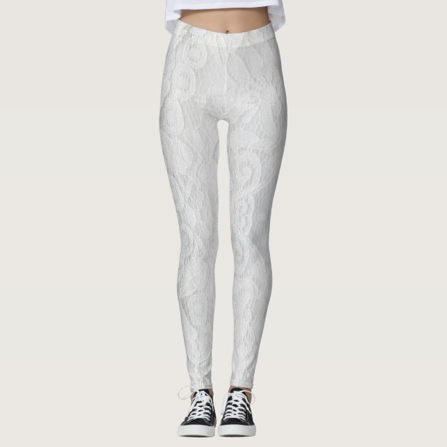 Leggings Ropa de novia de encaje blanco  (Anverso)