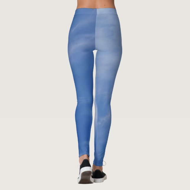 Leggings Ropa deportiva chic deportiva para dama Cielo Azul (Reverso)