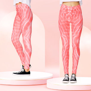Leggings Ropa deportiva de arte abstracto suave pastel rosa