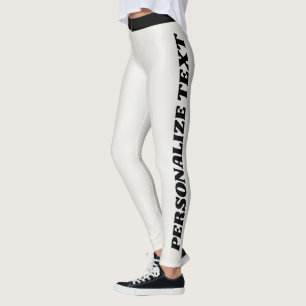 Leggings Ropa deportiva negra neutra personalizada hecha a