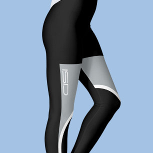 Leggings Ropa deportiva plateada blanca ISD Fitness Retro