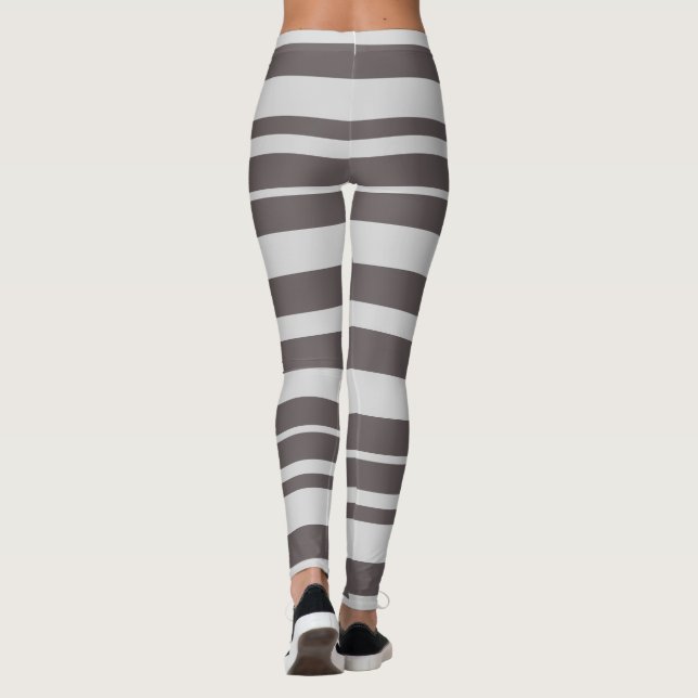 Leggings Ropa femenina de verano gris a rayas (Reverso)