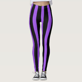 Leggings Ropa vertical negra y púrpura para disfraces de Ha