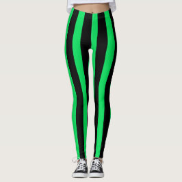 Leggings Ropa vertical negra y verde para Halloween
