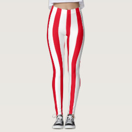Leggings Ropa vertical roja y blanca de Halloween