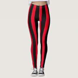 Leggings Ropa vertical roja y negra para disfraz de Hallowe