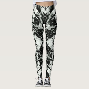 Leggings Rorschach negro y blanco
