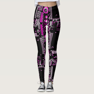 Leggings Rosa 2 del circuito por todo las polainas