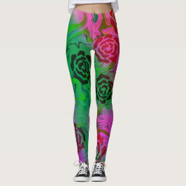 Leggings rosa abstracto