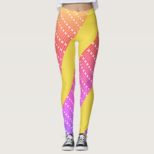 Leggings Rosa Amarillo Pastel Largos (Anverso)