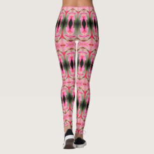 Leggings Rosa brillante y damas verdes forestales
