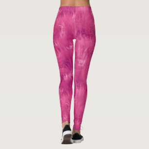 Leggings Rosa Caliente Pelaje Sintético  