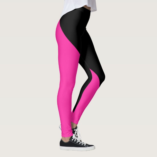 Leggings Rosa caliente y negro (Derecha)
