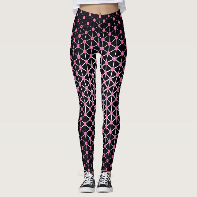 Leggings Rosa caliente y negro (Anverso)