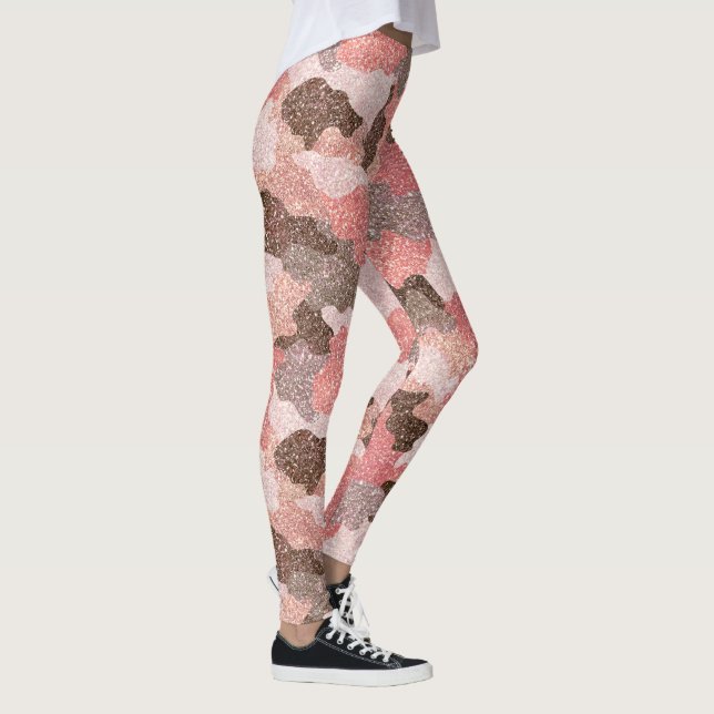 Leggings Rosa Camo Faux Purpurina Camouflage Glam (Derecha)