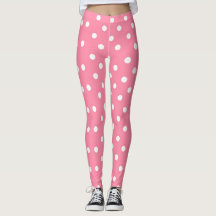 Rosa con puntos de polka blanco