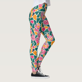 Leggings Rosa de Amor con Contorno Audaz