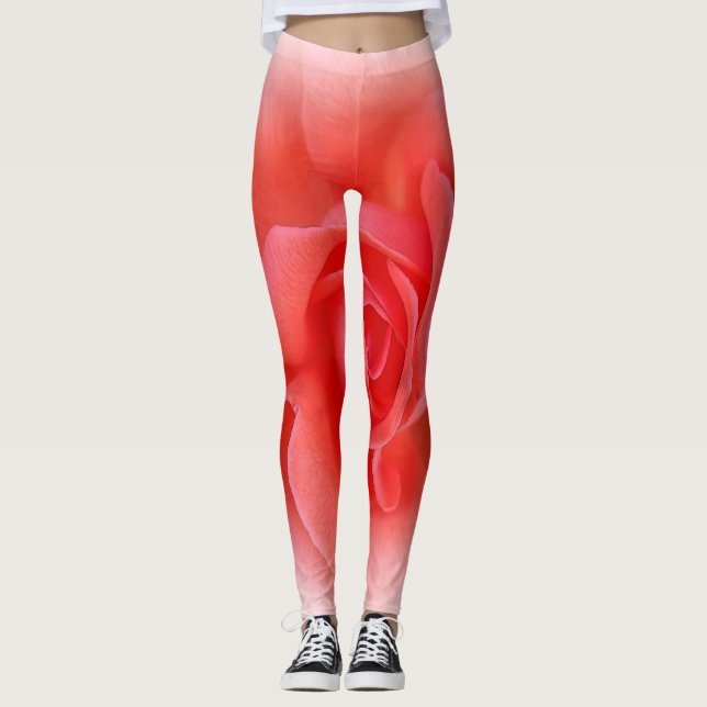 Leggings rosa de coral rosa (Anverso)