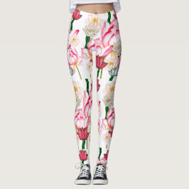 Leggings Rosa de flores de Mikitiez lotus