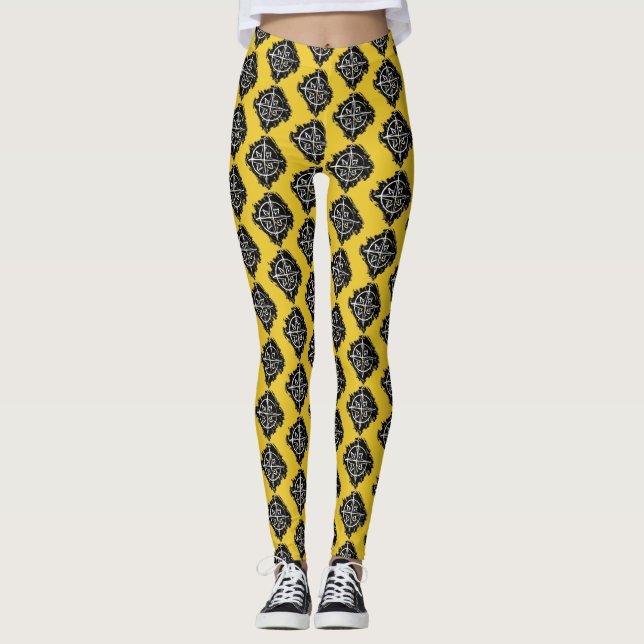 Leggings Rosa de la brújula del esbozo del Northshield (Anverso)