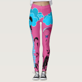 Leggings Rosa de las polainas del paisaje del duendecillo