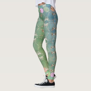 Leggings Rosa de Pascua Huevos Leguas Gris
