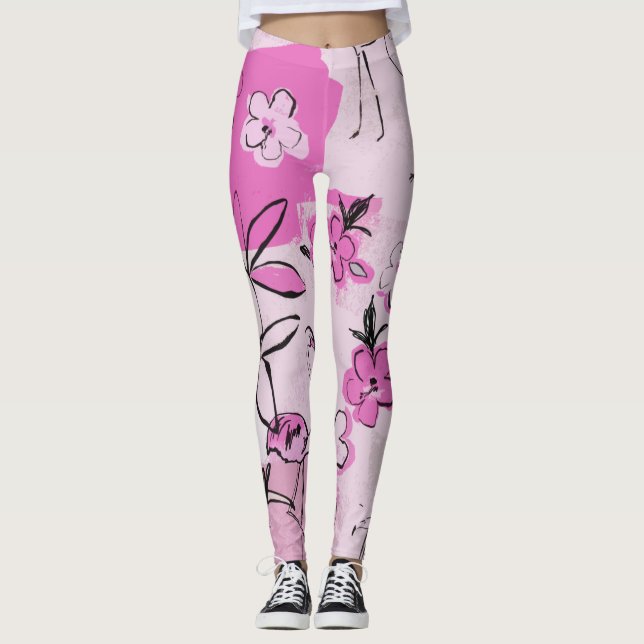 LEGGINGS ROSA DEL HOCKEY SHINNY (Anverso)