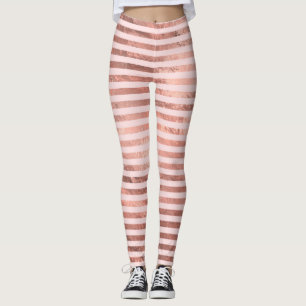 Leggings Rosa Dorado Falso Foil Rosa