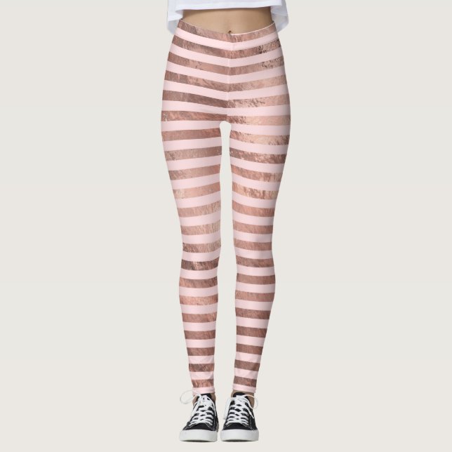 Leggings Rosa Dorado Falso Foil Rosa (Anverso)