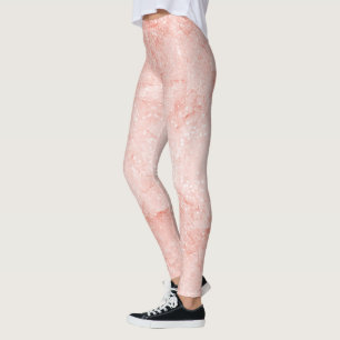 Leggings Rosa dorado rosado Quartz Sparkle Marble Shimmermi