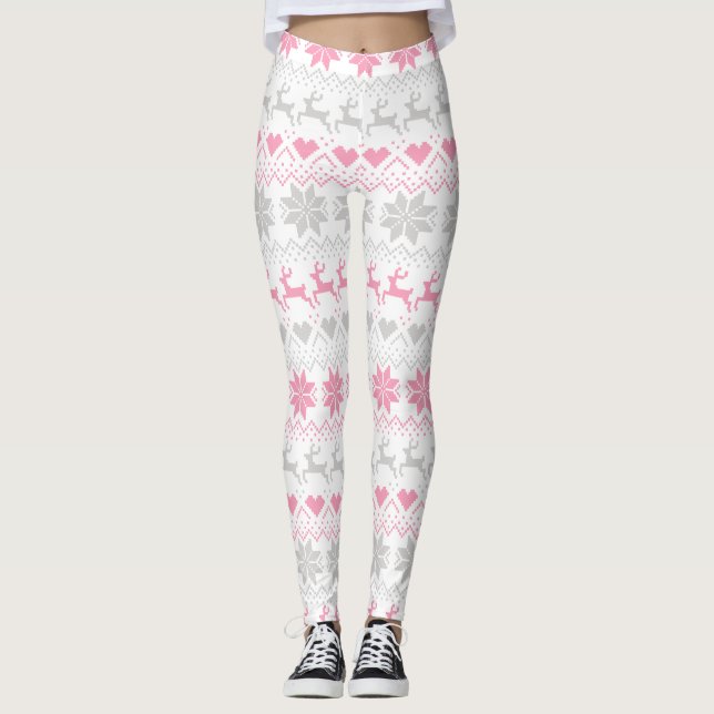 Leggings Rosa e isla justa gris (Anverso)