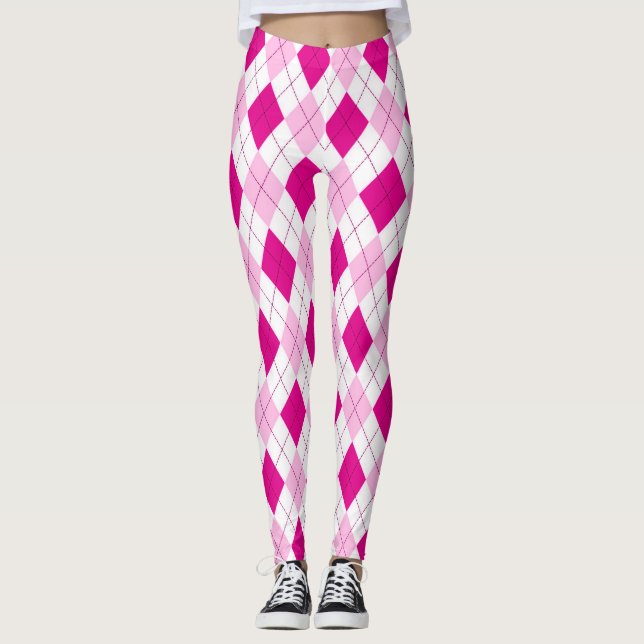 Leggings Rosa En Argyle Rosa (Anverso)