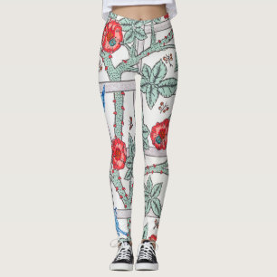 Leggings Rosa escalante y pájaro pequeño, William Morris