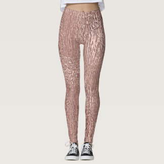 Leggings Rosa Faux Metallic Streaked