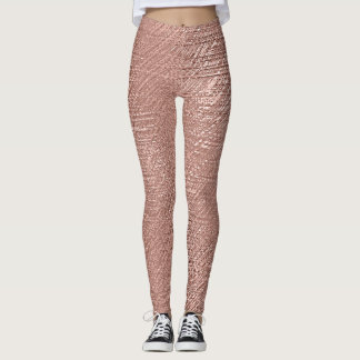 Leggings Rosa Faux Metallic Texturado