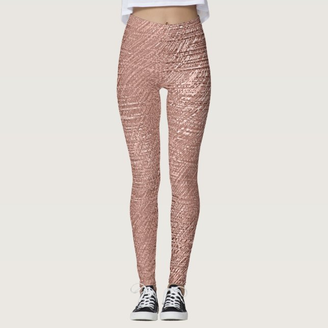 Leggings Rosa Faux Metallic Texturado (Anverso)