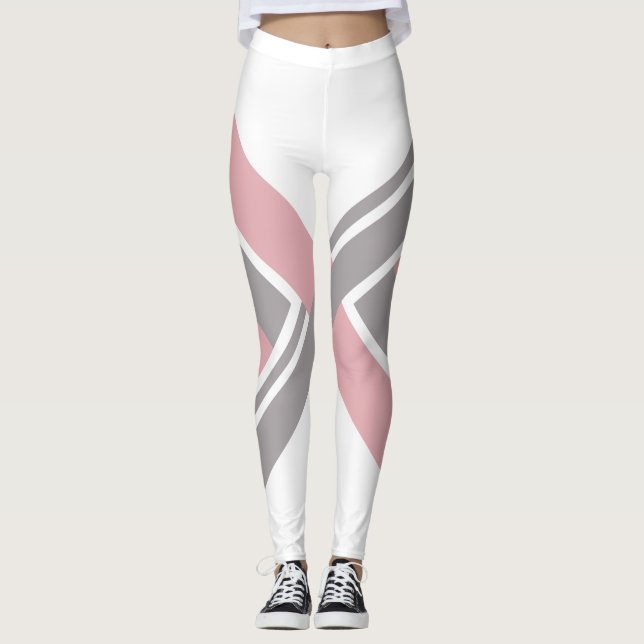 Leggings Rosa geométrico (Anverso)