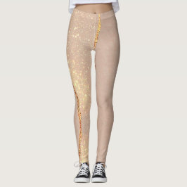 Leggings Rosa Gold Purpurina de lujo