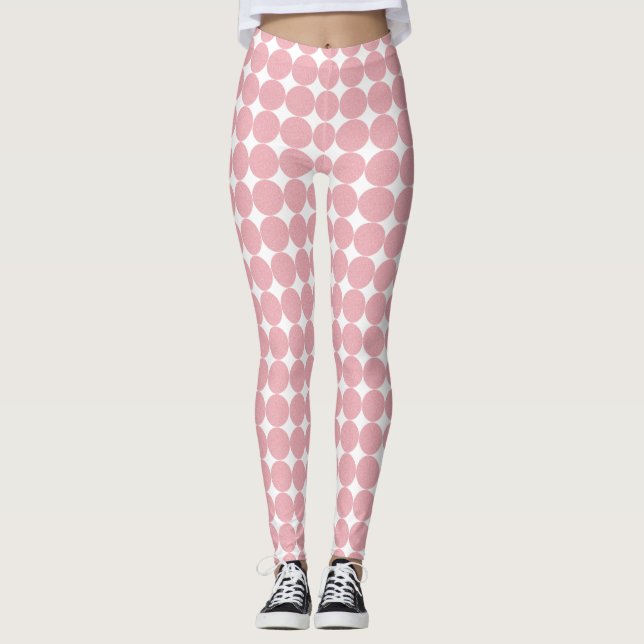 Leggings Rosa Gold White Modern Trendy Elegant Template (Anverso)