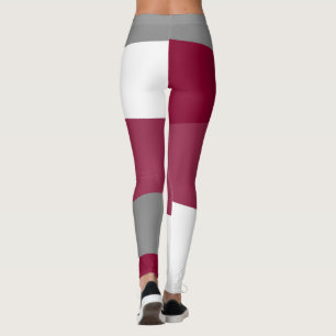 Leggings Rosa Gris y Blanco  