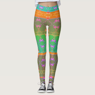 Leggings Rosa Inspirado En Faberge Resurgimiento Folclórico